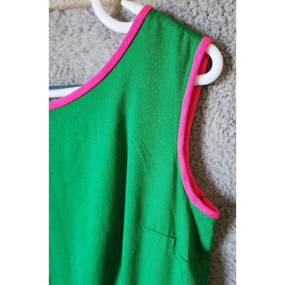 Vtg 60s 70s Alfred Shaheen Women's S/M Sleeveless Funky Wide Leg Jumpsuit Green - Picture 4 of 16